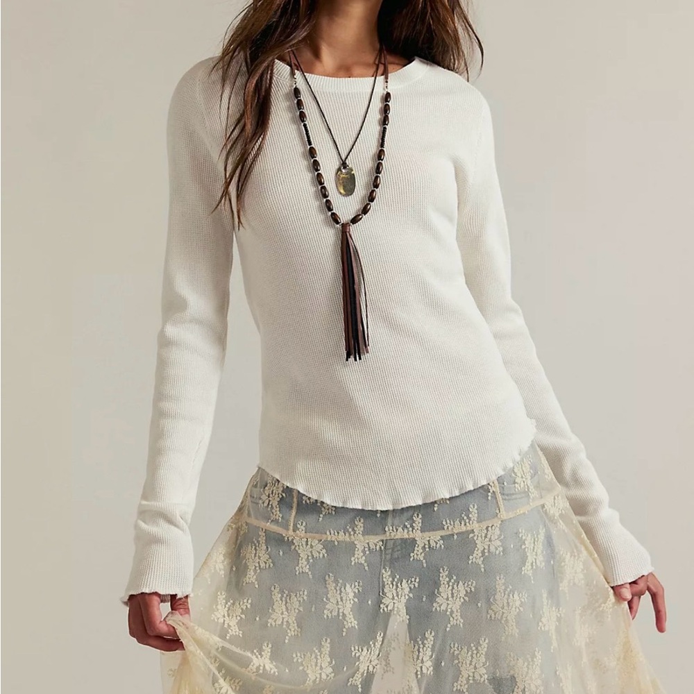 Free People We The Free Easy Does It Long Sleeve Tee